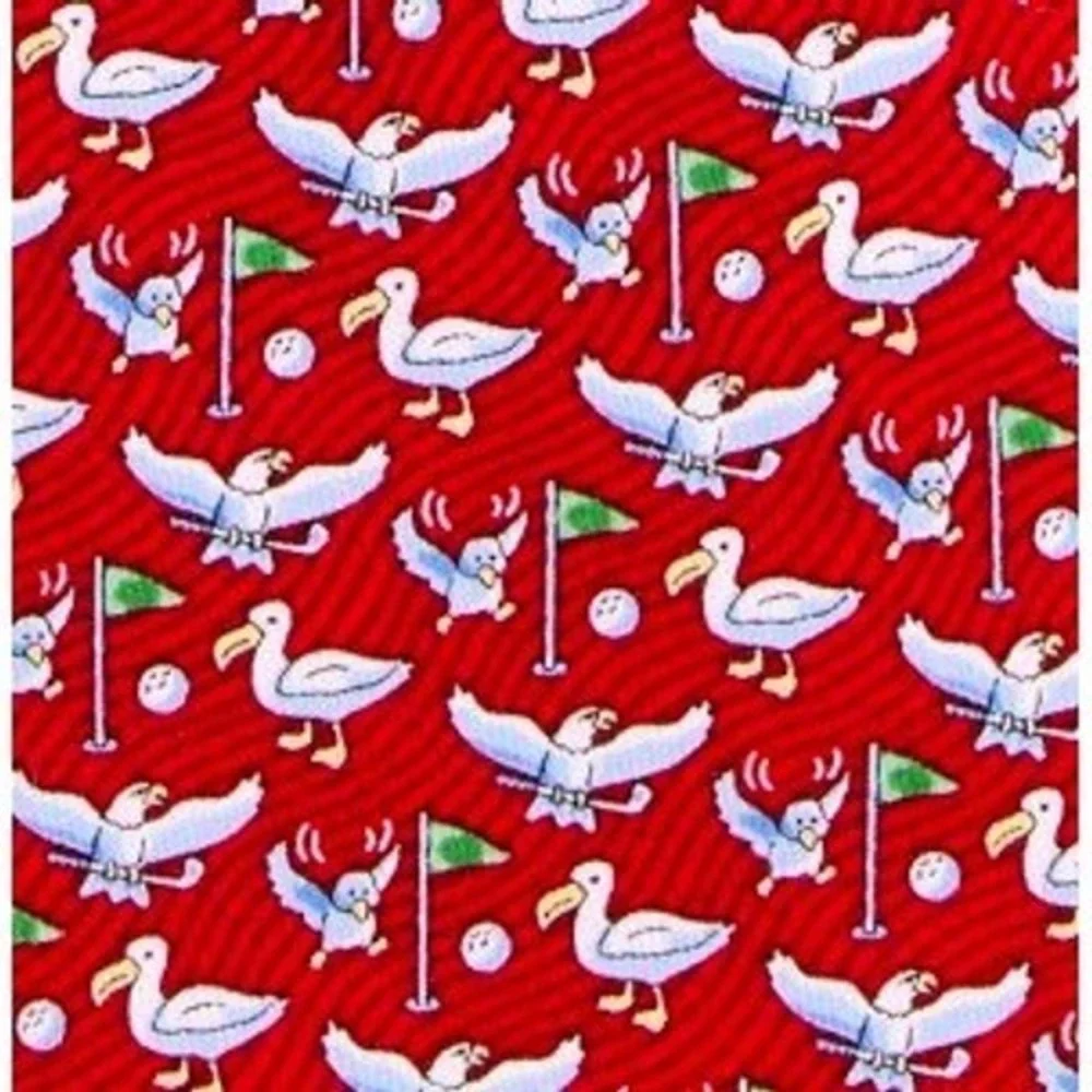 Vineyard Vines Under Par Golf Red Silk Tie
